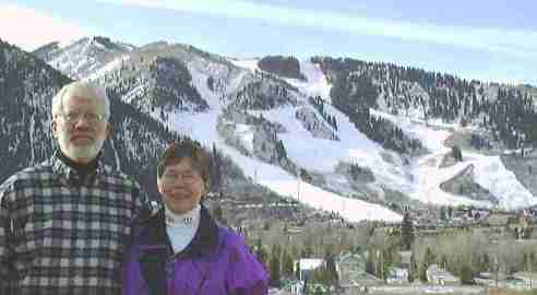 Margaret & Stan with Aspen Mtn in the background